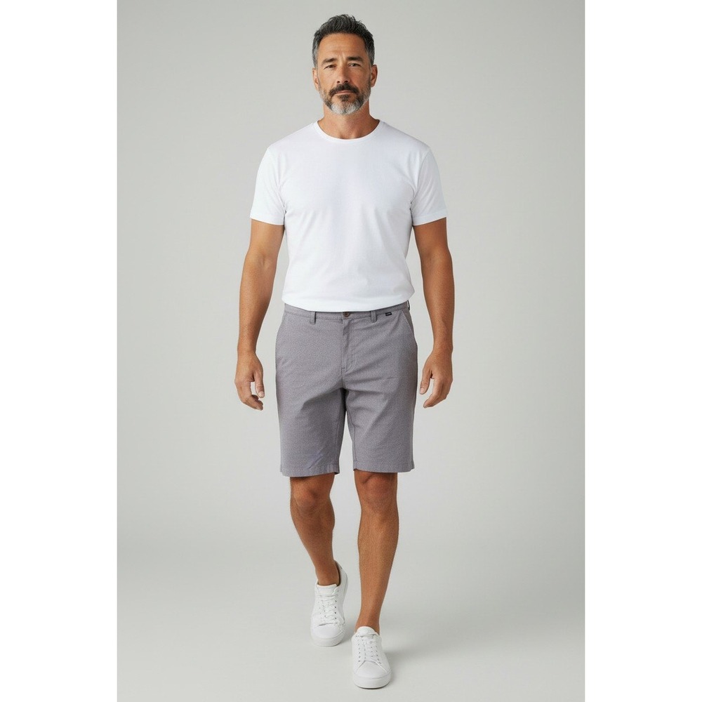 TravisMathew Beck Shorts Mens 38 Grey Excellent Heathered Performance Golf